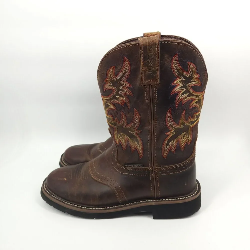 Justin’s Stampede Installer Work Boot Men Size 10.5 D WK4694